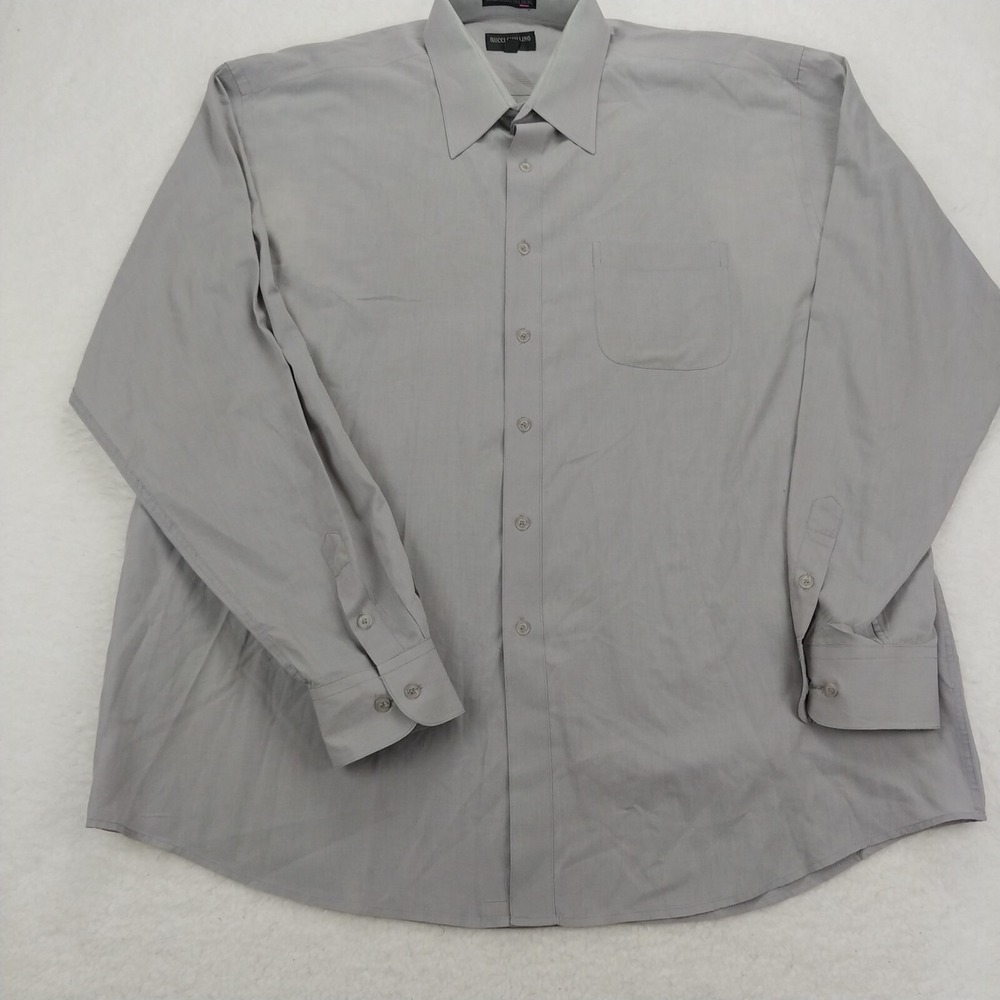 Rucci Chillino Shirt Men's Italy Dress Shirt Long‎ Sleeve Gray Size XL